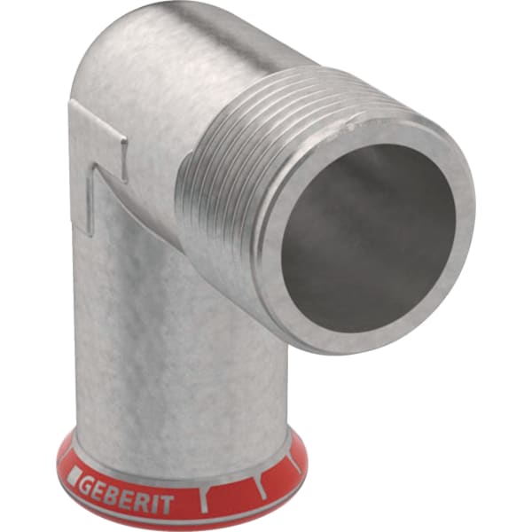 Geberit Mapress C-Stahl Übergangswinkel 90Gr mit AG d22-R3/4 verzinkt