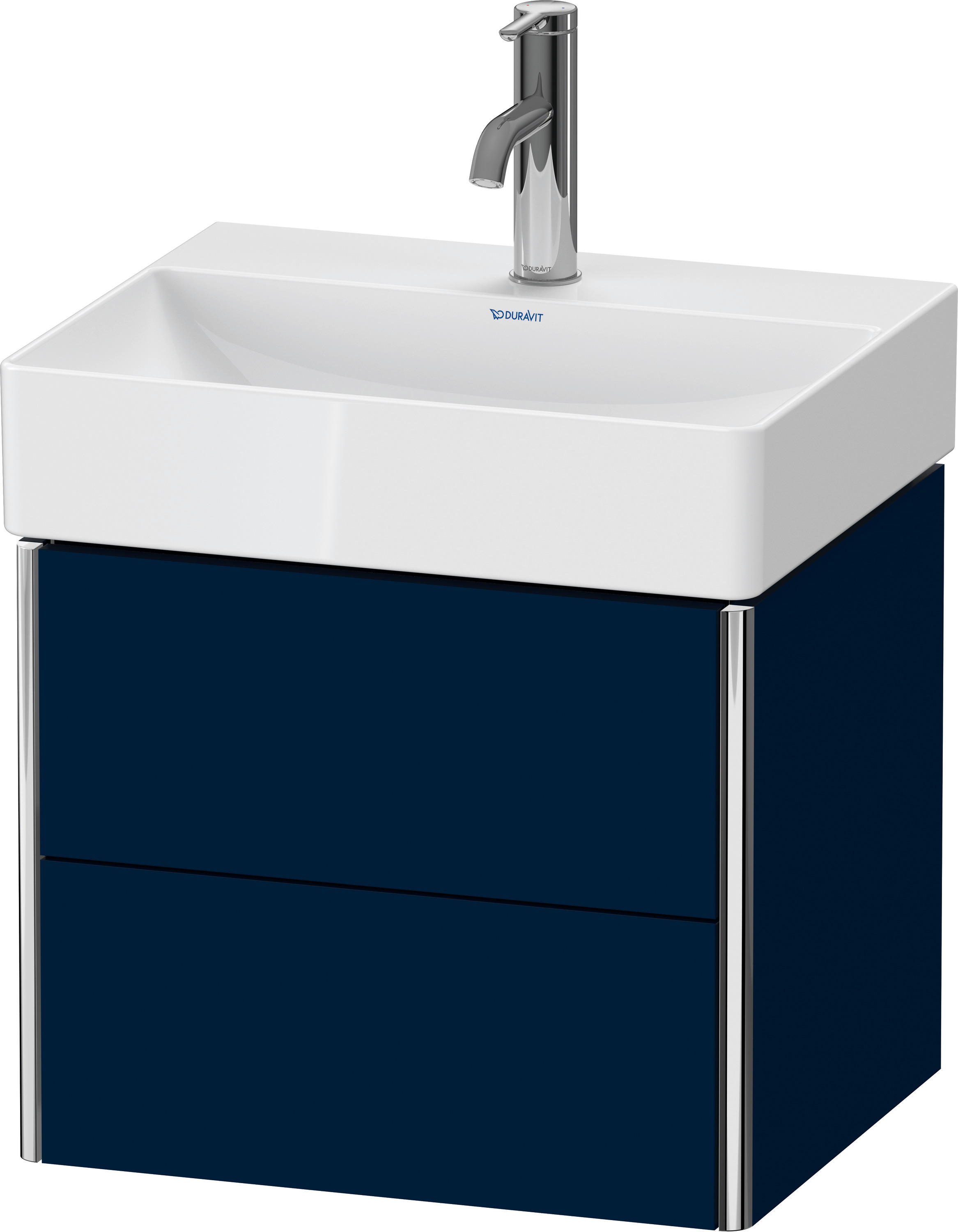 Duravit WTU XSquare wandhängend, 2 Schubk. 397x484x390mm, Nachtblau Seidenmatt