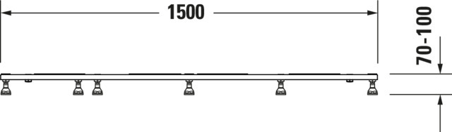 Duravit Fußgestell für Duschwanne Tempano 1500x750mm