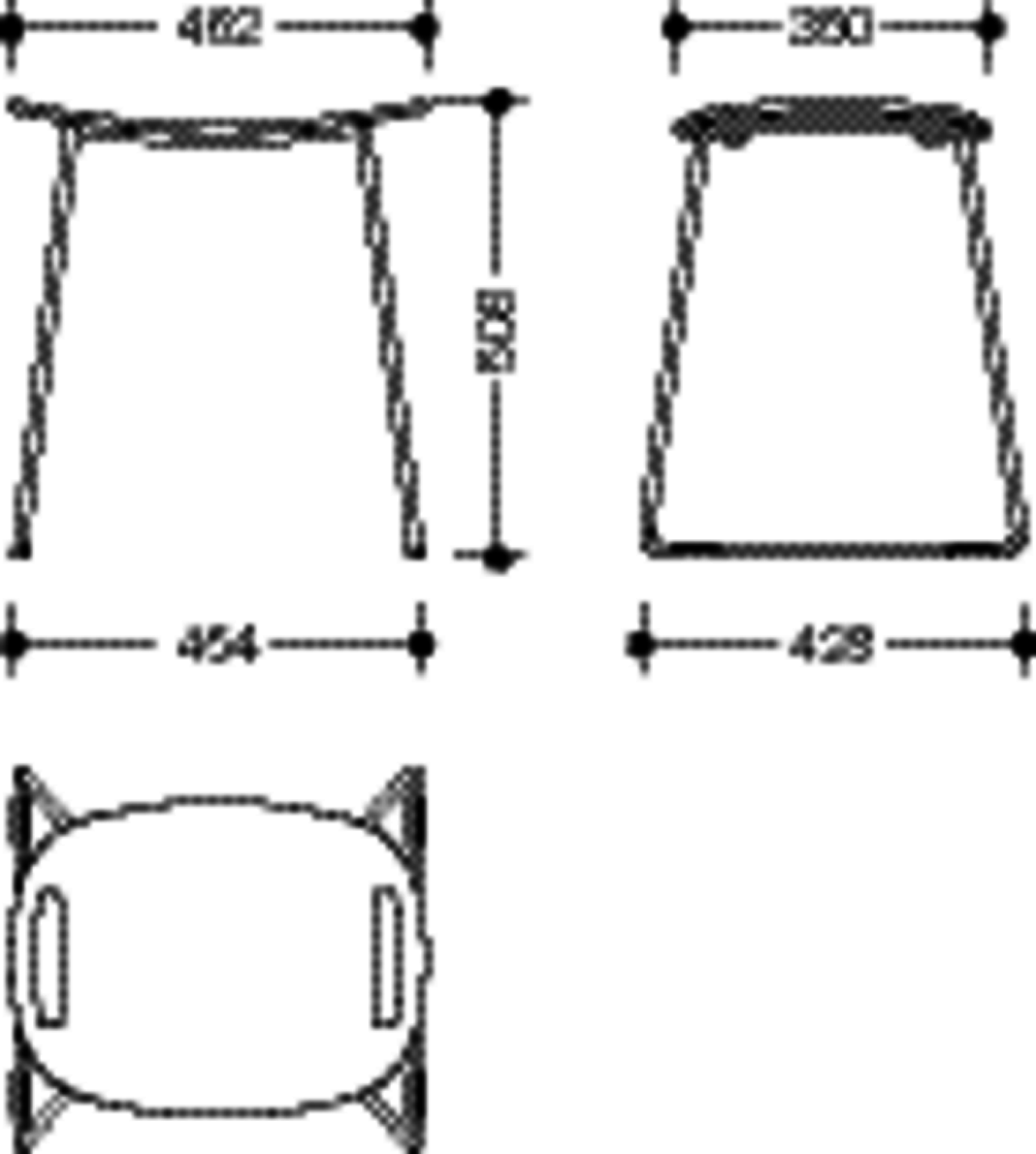 HEWI Duschhocker, H:508mm, B:462mm, tiefschwarz