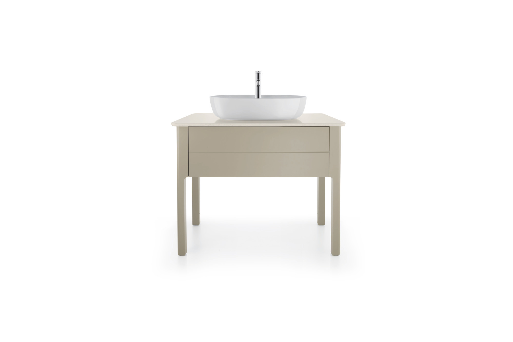 Duravit Luv Waschtischunterbau bodenstehend 1 Auszug,743x938x570mm,Taupe Seidenmatt