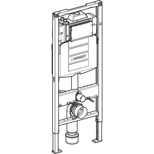 Geberit Duofix EL für WWC, 120cm, mit Sigma UP-SPK 12cm, mit HS50 Hygienesp./2 WA