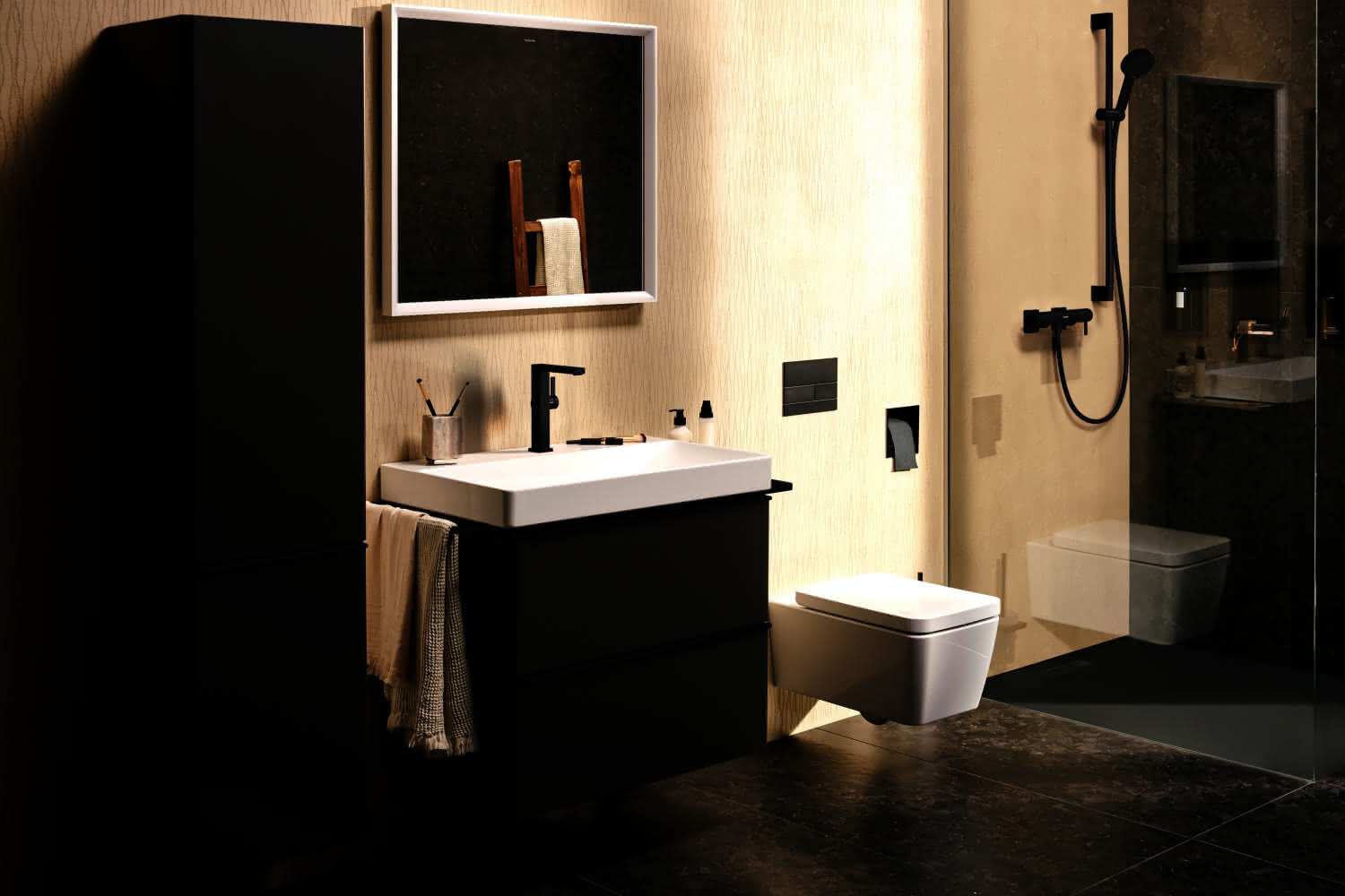 Hansgrohe WTM 210 Tecturis E Fine CoolStart  EcoSmart+, Schwenkauslauf, Push-Open MSW