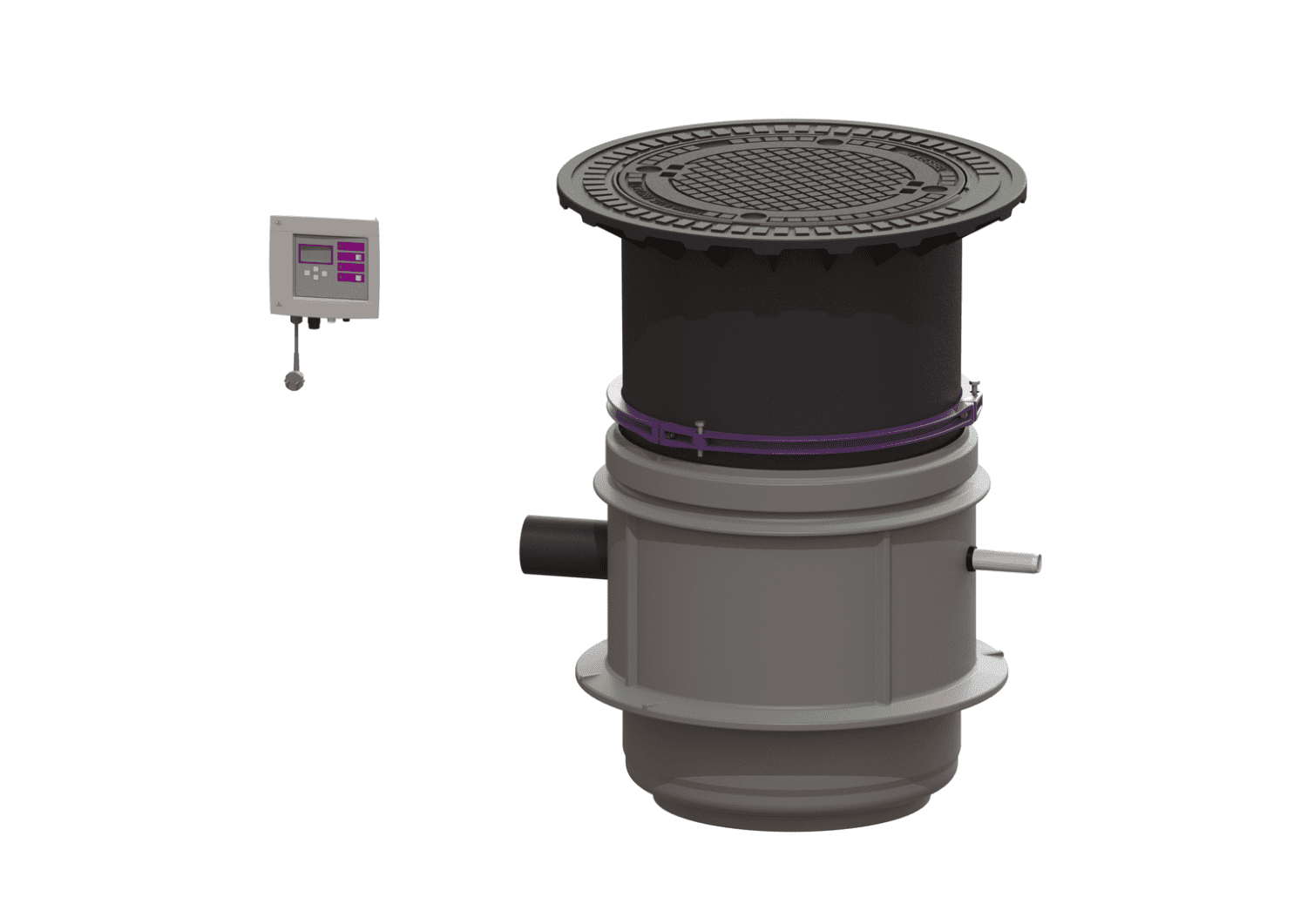 KESSEL-Pumpstation Aquapump Medium Tronic, GTF 600, 800-1250 mm, Klasse B
