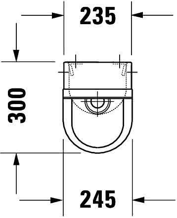 DU Urinal Starck 3, Zulauf von hinten rimless, ohne Fliege, weiß