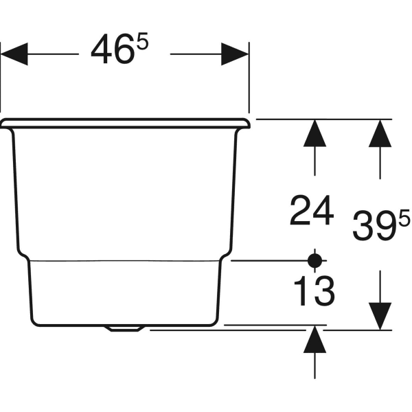 Geberit Bambini Sitzbadewanne 71,5x46,5x39,5cm, ohne Überlauf, weiß