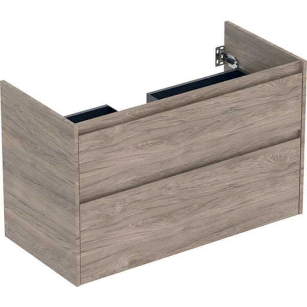 Geberit Unterschrank für MWT, 2 Schubladen B:100cm, Nussbaum hickory