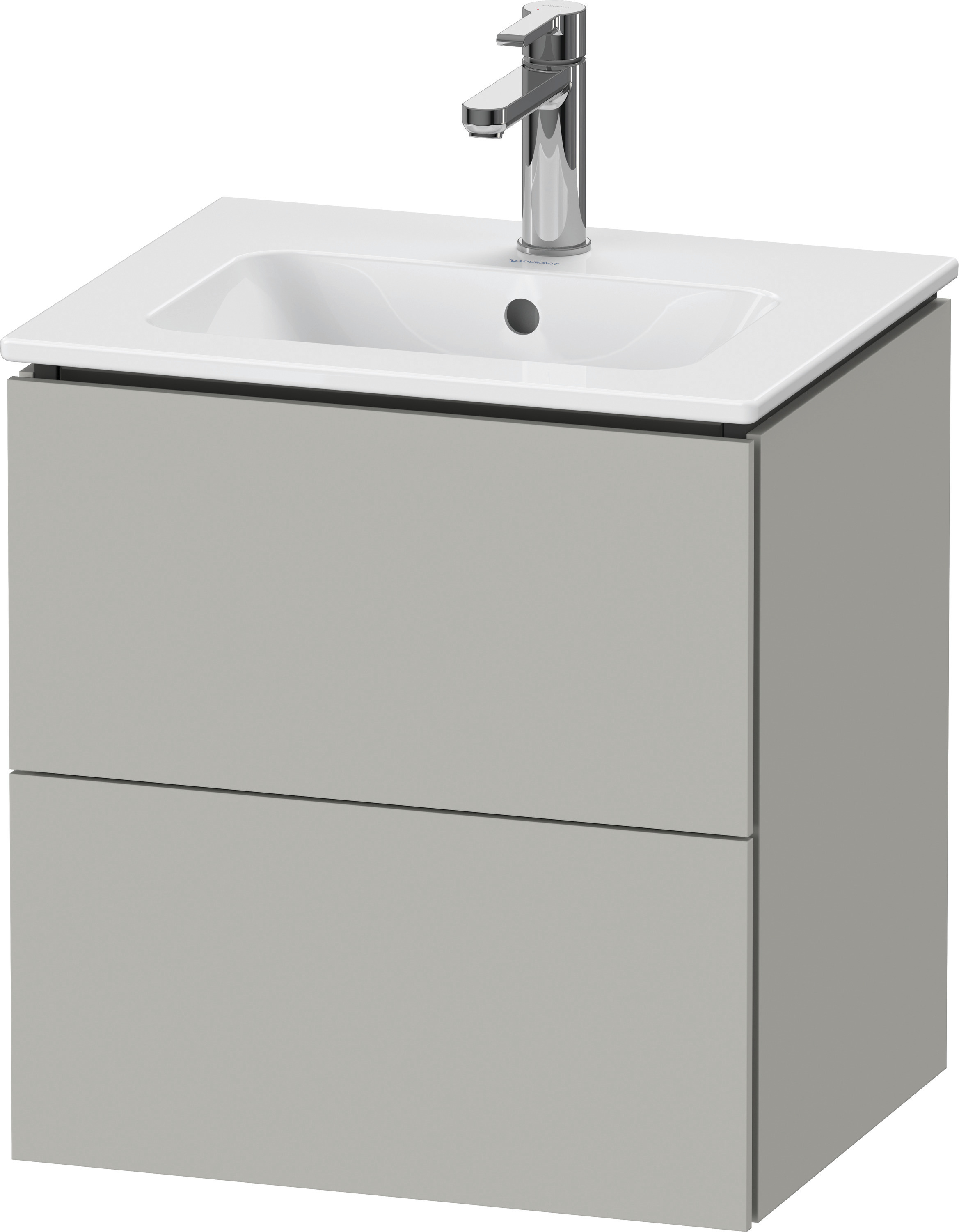 Duravit WTU L-Cube wandhängend, 2 Schubk. 500x520x421mm, Betongrau Matt