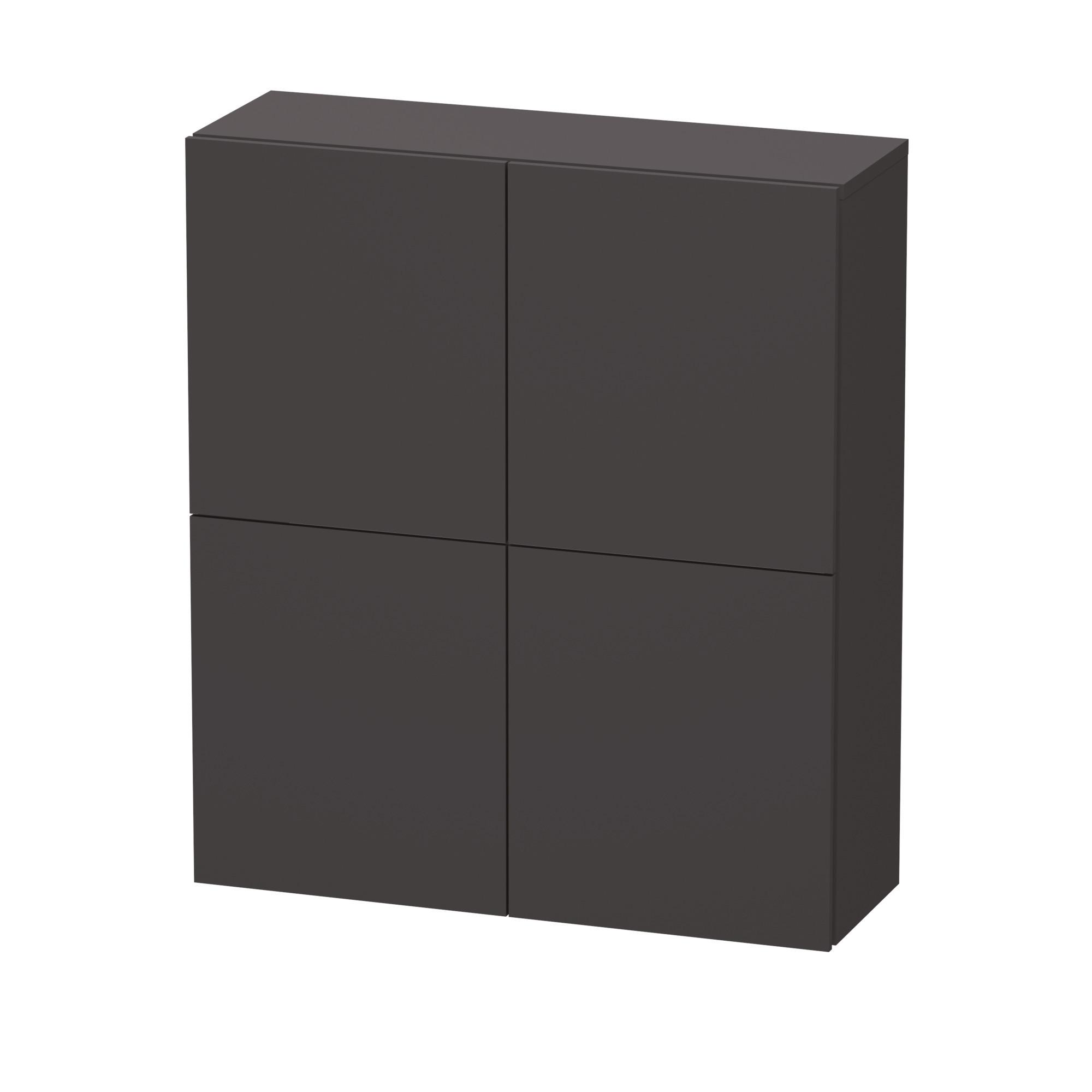 DU Halbhochschrank L-Cube 243x700x800mm 2 Türen, graphit supermatt