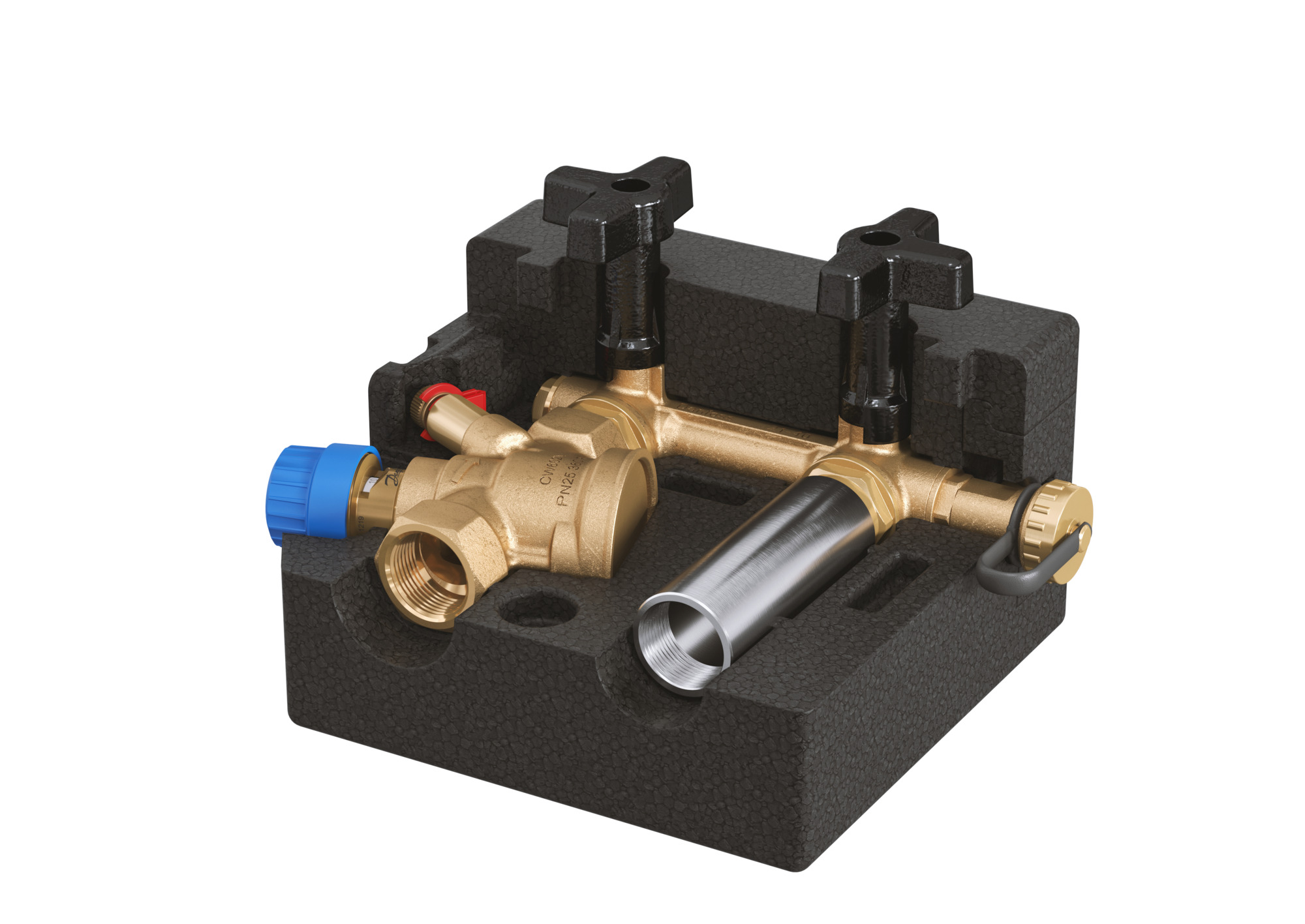 Danfoss AB-QM 4.0 Flexo 80 L DN15HF Anschl.-Set 120-1200l/h o.Schmutzf. Li.