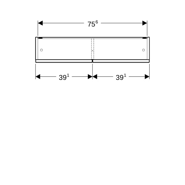 Geberit Renova Plan Spiegelschrank, 2 Türen 80x85x17,5 cm, lava