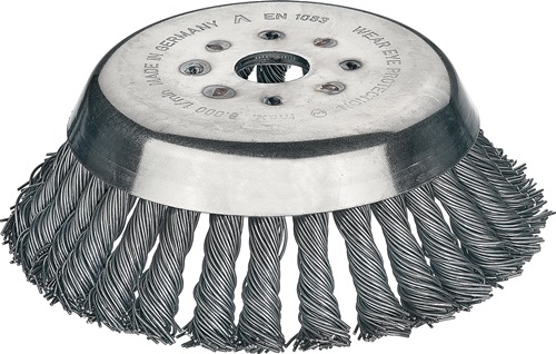 Kegelbürste D.180mm Drahtstärke 0,5mm STA 14mm Bohr.25,4mm 8000min-¹ LESSMANN Kegelbürste D.180mm Drahtstärke 0,5mm STA 14mm Bohr.25,4mm 8000min-¹ LESSMANN