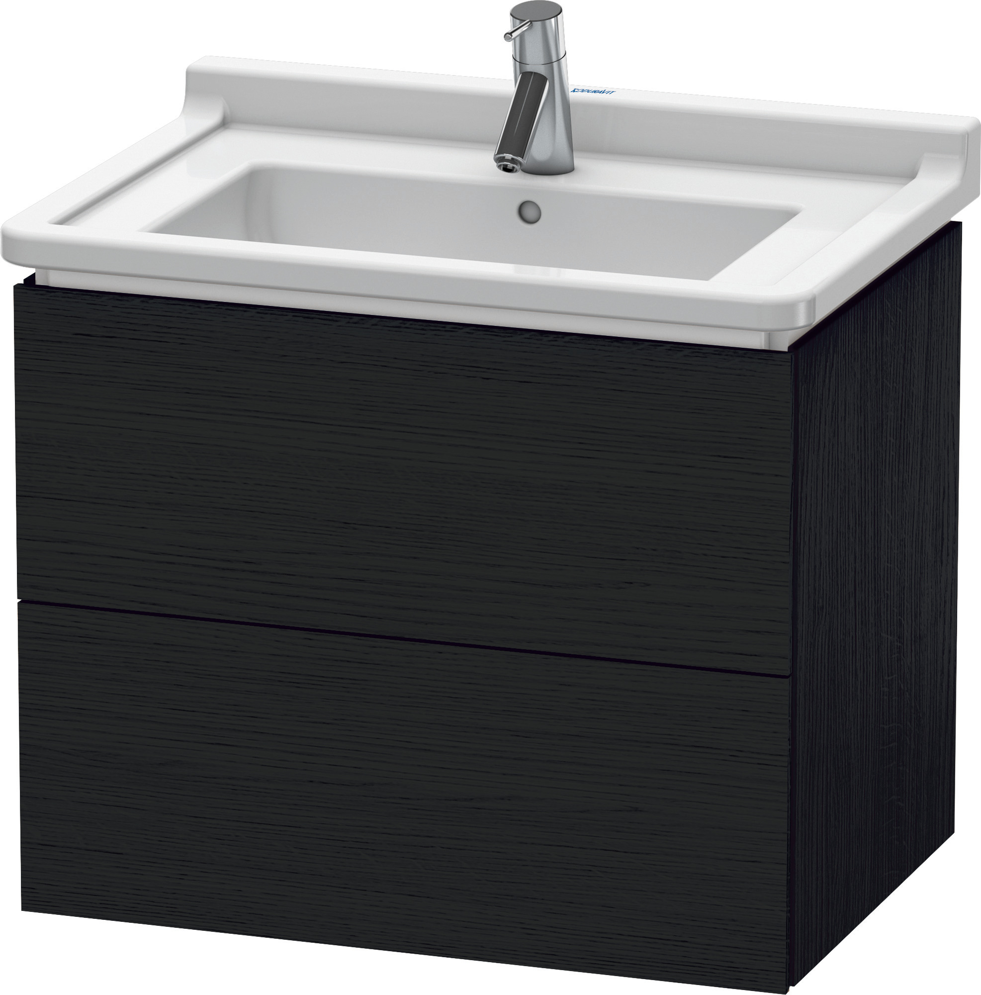 Duravit WTU wandh. L-Cube 469x670x558mm, 2 SchKa, 030470, Eiche Schwarz
