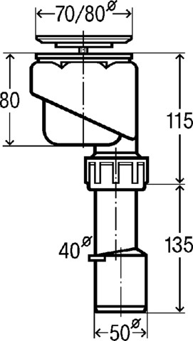 Viega Funktionseinheit Domoplex 6929.21 in 85mm x DN40/50 Kunststoff grau