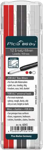 Minenset Pica BIG-Dry je 4x graphit,weiß,rot, universell 12 Minenset Pica BIG-Dry je 4x graphit,weiß,rot, universell 12