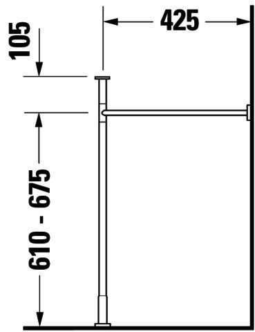 DU Metallkonsole Vero für 045470, höhenverstellbar, chrom