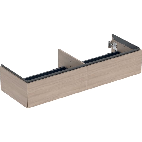 Geberit ONE Unterschrank für WT/-Platte 2 Schubl., 133,2x26,6x47cm, Eiche