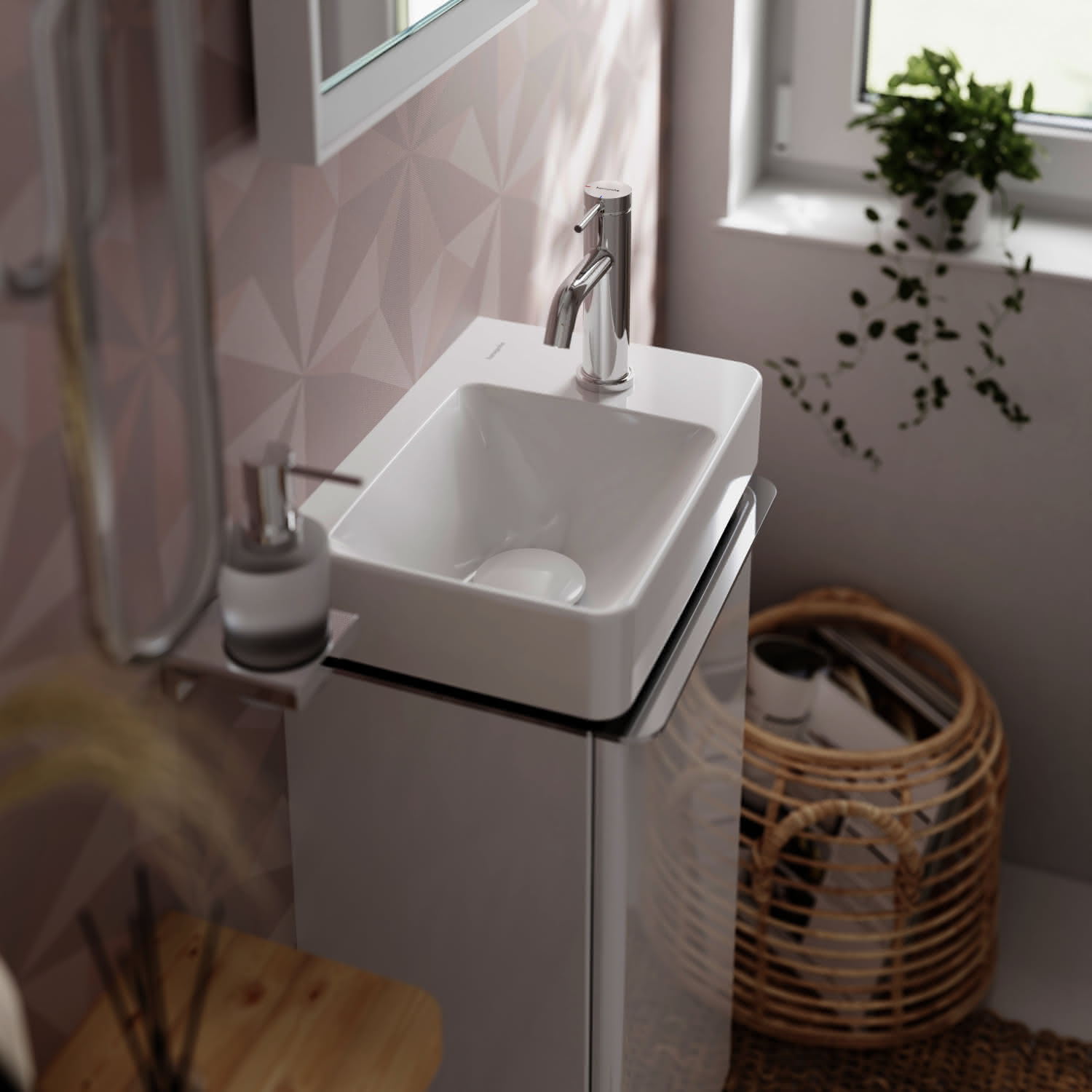 Hansgrohe WTM 80 Tecturis S CoolStart  EcoSmartu.  m. Zugstangen-Ablaufg. chrom
