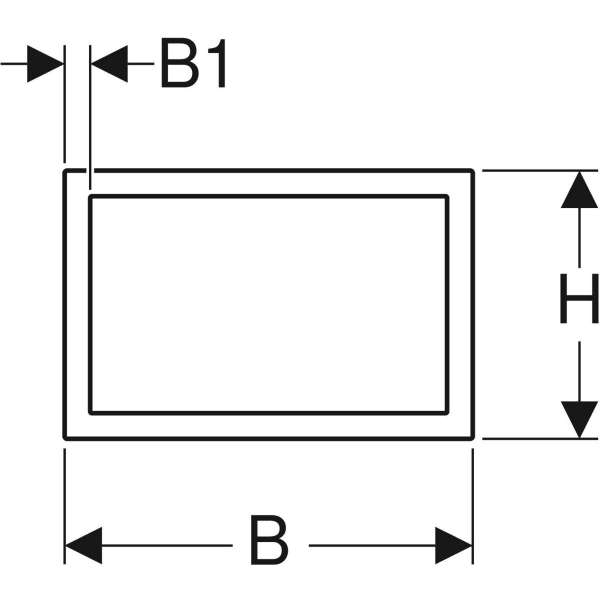 Geberit Sigma60 Abdeckrahmen für BetPl. verchromt gebürstet, Etc