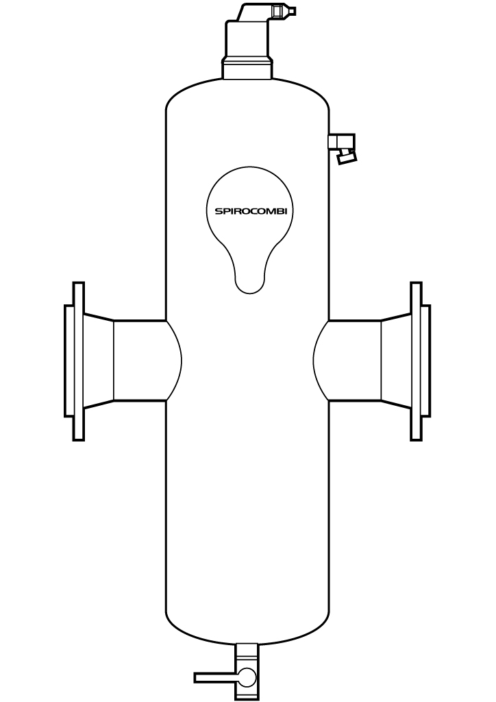 Spirotech Luft- u. Schlammabscheider SpiroCombi DN 65 - Flansch, 10 bar / 110 Grad