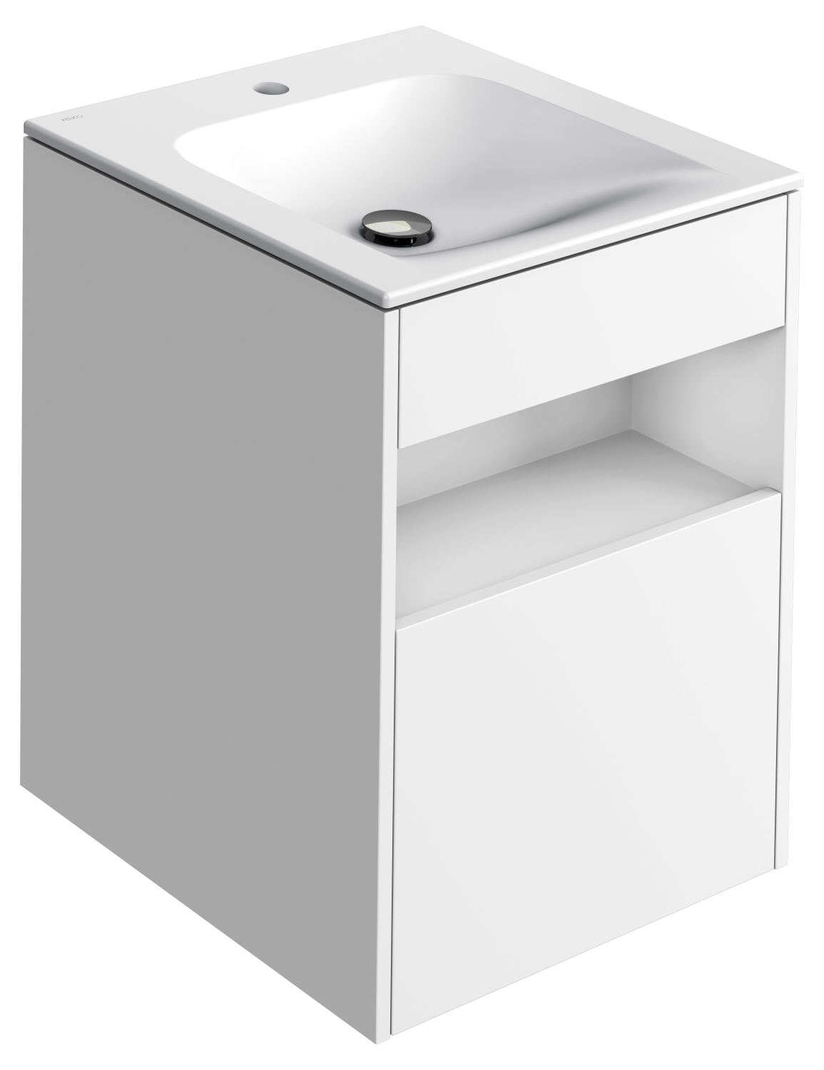 ACTIS-Keramik-Waschtisch mit WT-Unterbau 504x642x494mm 1 HL CLOU Weiß ACTIS-Keramik-Waschtisch mit WT-Unterbau 504x642x494mm 1 HL CLOU Weiß