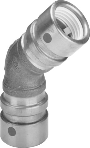 Viega Bogen 45 Grad mit SC Geopress 9626TW in 32mm Rotguss