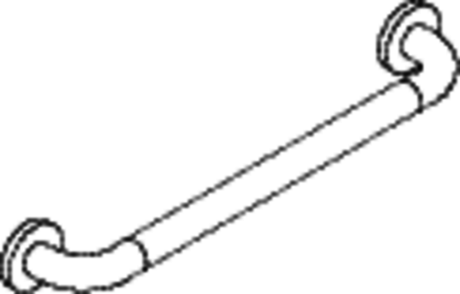 HEWI Haltegriff Ser 801 d:33, AM:500mm, BM211.2 signalweiß