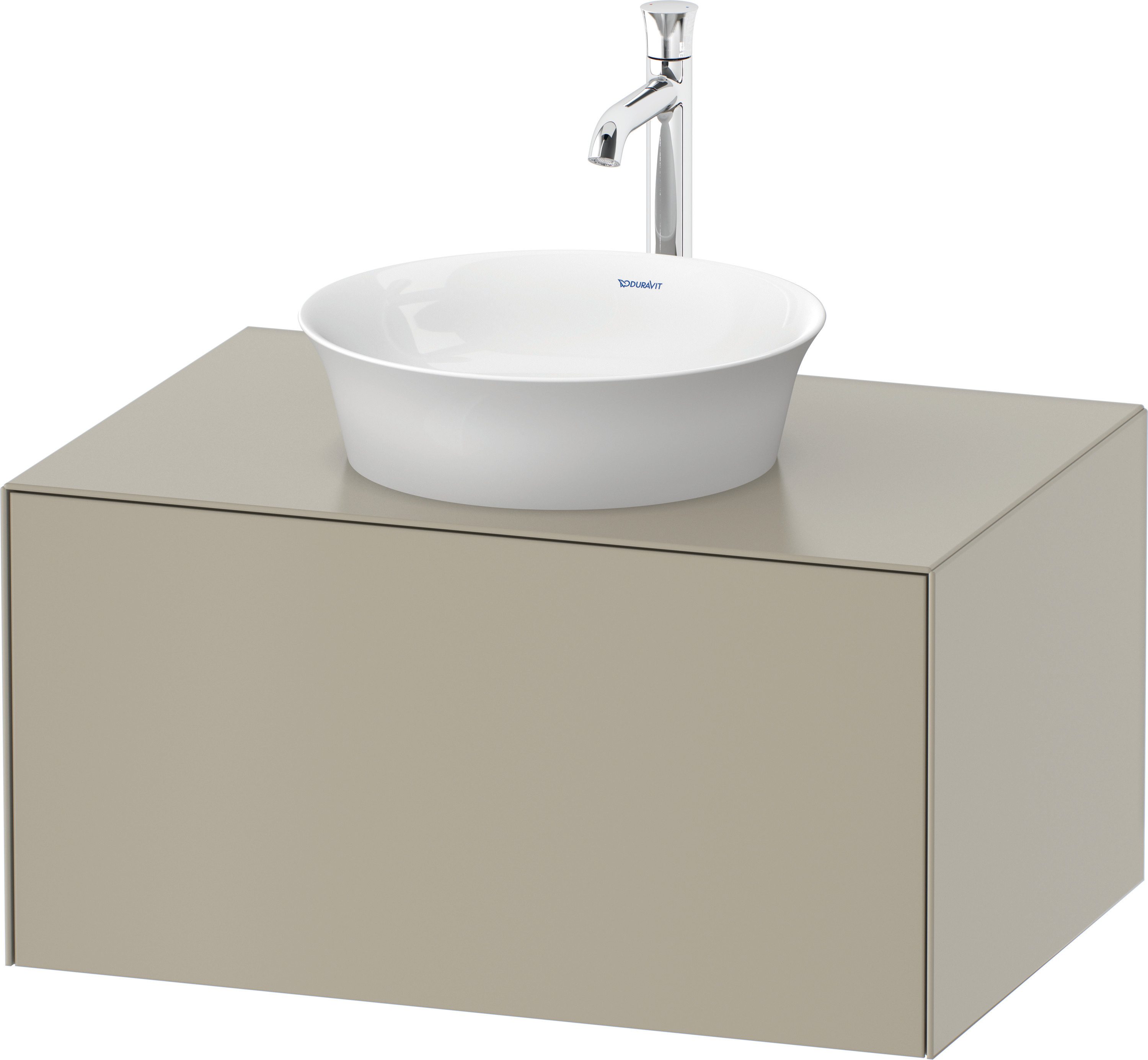 Duravit WTU White Tulip bodenstehend 751x350x410mm, Taupe Seidenmatt