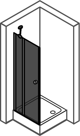 Hüppe Schwingt.501 Design ST 800-1900mm m.fest.Segm.510610.087.321 silb.matt 321