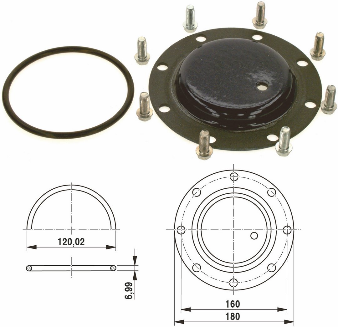 BOSCH Ersatzteil TTNR: 7747004739 Handlochdeckel DN120 für Anode everp