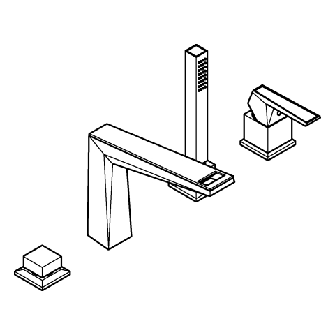 GROHE 4L-Wannenkomb. Allure Brilliant PC 29525 Griff WA-Caesarstone supersteel