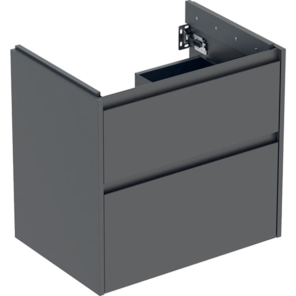 Geberit Renova Plan US f. WT, m. 2 Schubladen 64,4x60,6x44,6cm, lava/l. seidenmatt