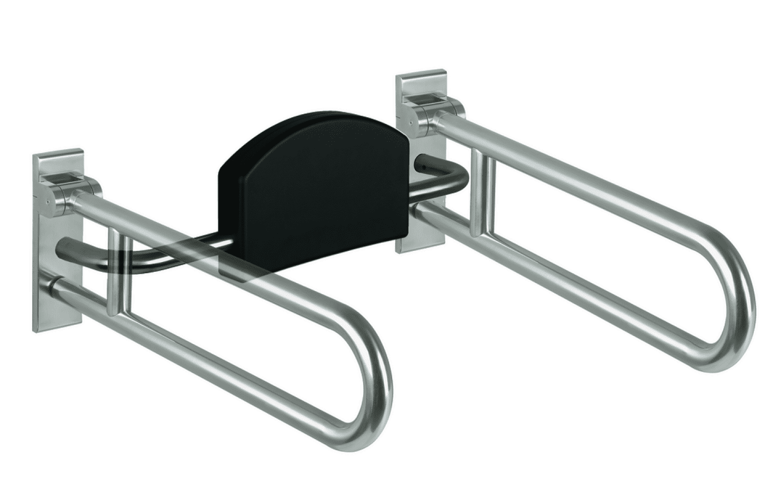 HEWI Rückenstütze Ser 805, Edelstahl, inkl. Wandplattenabdeckung