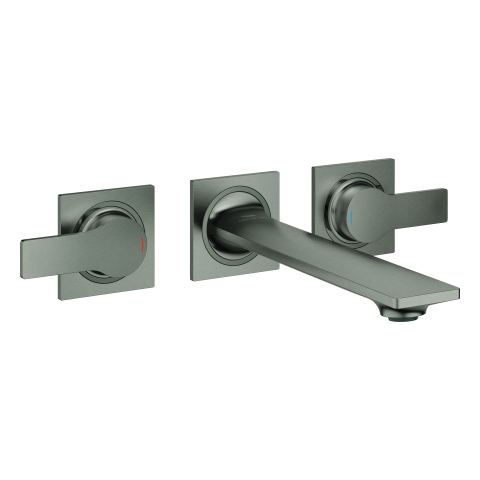GROHE 3-L-WT-Wandbatterie Allure 20193_2 FMS Ausl. 208mm hard graphite gebürstet
