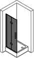 Hüppe Design elegance Schwingfalttür li. 800x2000mm 8E0809 087 321 silber/klar