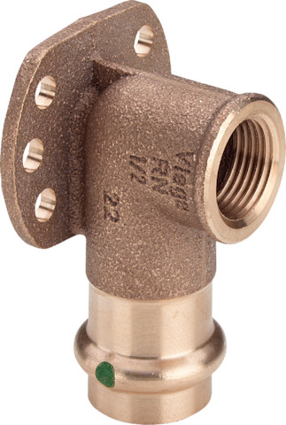 Viega Wandscheibe mit SC Sanpress 2225.5 in 15mm x Rp1/2 Siliziumbronze