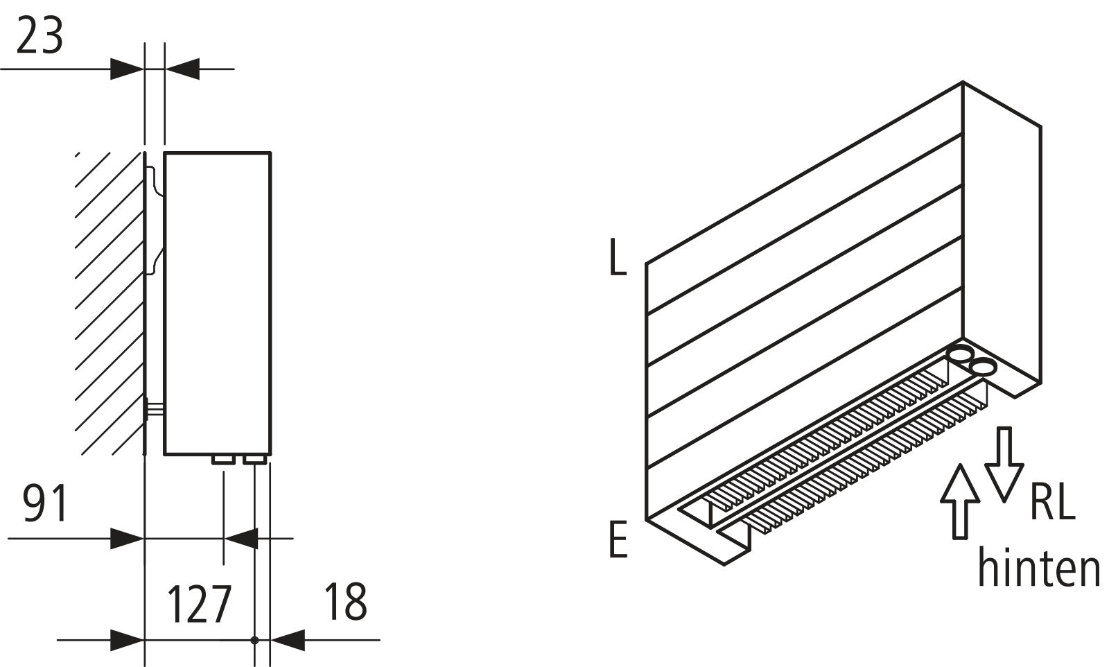 Kermi Heizwand HHN Typ22 BH840x122x3200 QN5766,weiß,6bar,m.Abd.,AB 12,LH260