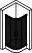 HP DA Classics 2 1/4 Kreis GT 90/90 H:2000 R:550 silber hochglanz klar