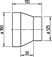 Helios RZ 160/125 Reduzierung v. 160mm auf 125mm