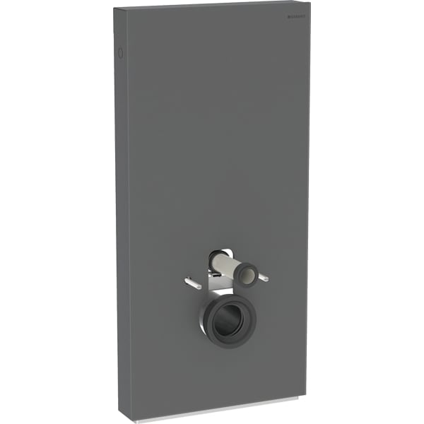 Geberit Monolith Sanitärmodul für Wand-WC 101cm, Glas schwarz /schwarz Alu. gebü.