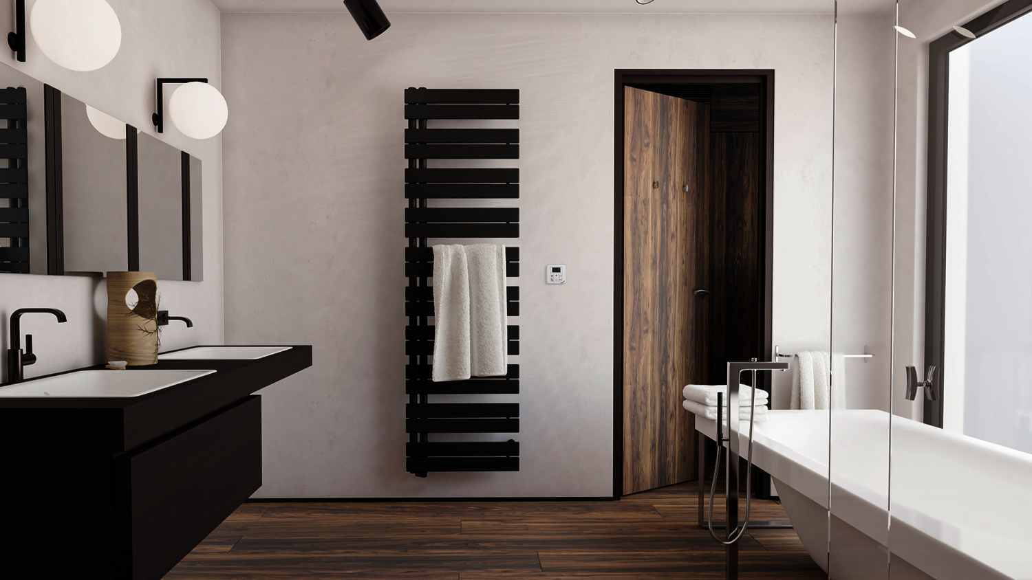 ZE Design-HK Roda Duo, links, elektr. ROIL-180-60/GD 1887x80x550, RAL 9010