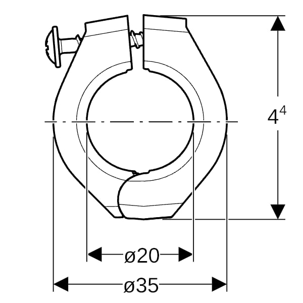 Geberit Fixpunktbefestigung d20