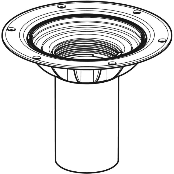 Geberit Einlaufstutzen rund für Duschbodenablauf für Bodenbeläge aus PVC