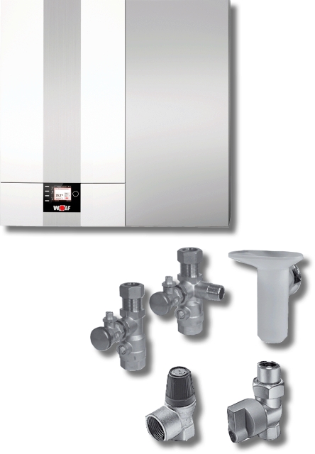 Wolf Paket Brennwertzentr. CGW-2-14/100L Regelung BM-2, Aufputz Wolf Paket Brennwertzentr. CGW-2-14/100L Regelung BM-2, Aufputz