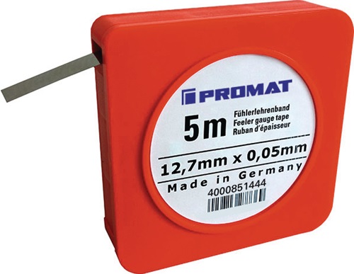 Fühlerlehrenband S.0,20mm L.5m B.12,7mm PROMAT Fühlerlehrenband S.0,20mm L.5m B.12,7mm PROMAT