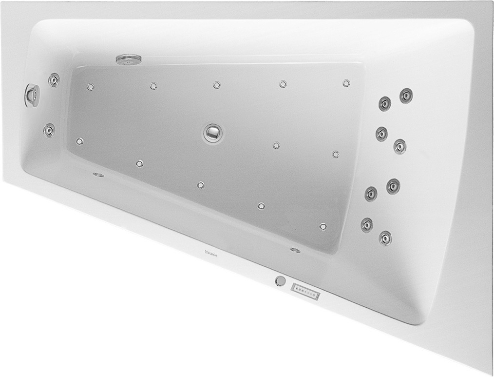 Duravit Whirlwanne Paiova 1700x1300mm, weiß Ecke rechts, mit Acrylvkl. Combi E
