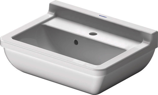 DU Waschtisch Starck 3 500 mm mit ÜL, mit HLB, 1 HL, weiß