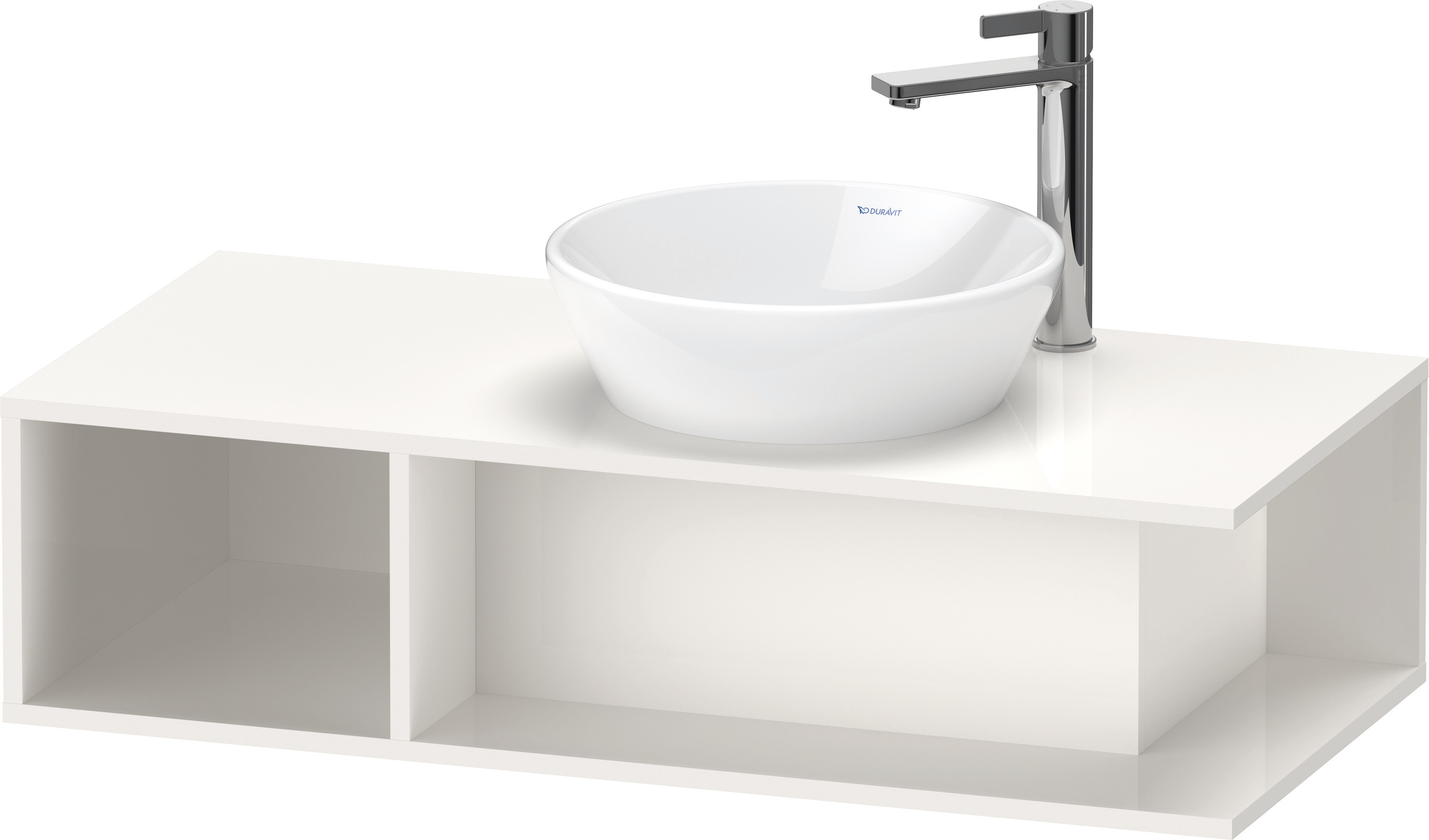 Duravit D-Neo WTU wandh.,1 offenes Fach l., 260x1000x480mm, Weiß Hochglanz