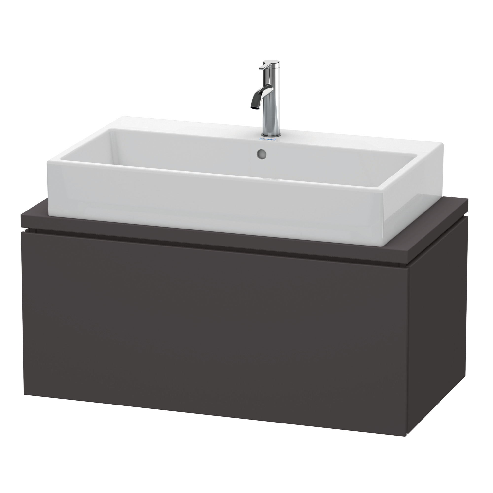 Duravit WTU f.Console Comp.L-Cube 400x920x477 1 Auszug, Graphit Supermatt