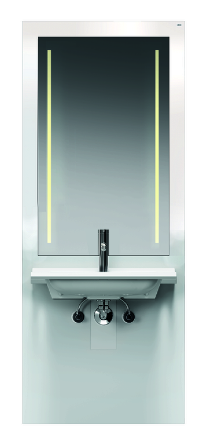 HEWI Waschtisch-Modul S50, WT 950.13.201,LED-Spiegel,weiß